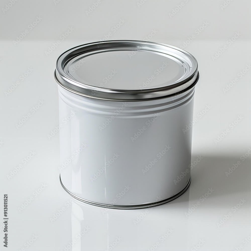 White Tin Can Isolated On White Background White Tin Can Isolated On White Background