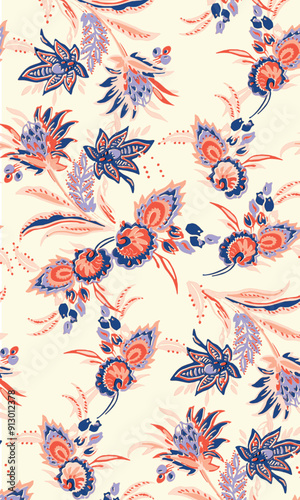 Pattern textile flowers