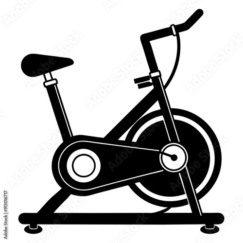 Stationary bike vector illustration 