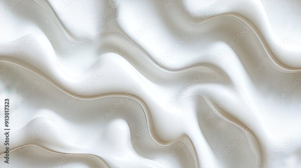 Light white background with smooth liquid shapes forming an abstract geometric pattern in 3D vector illustration. Light white background with smooth liquid shapes forming an abstract geometric pattern in 3D vector illustration.