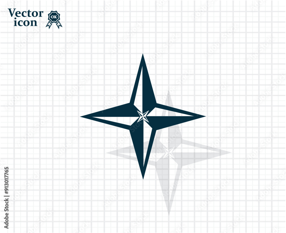 Fototapeta premium Vector dark color icon with shadow on light checkered background