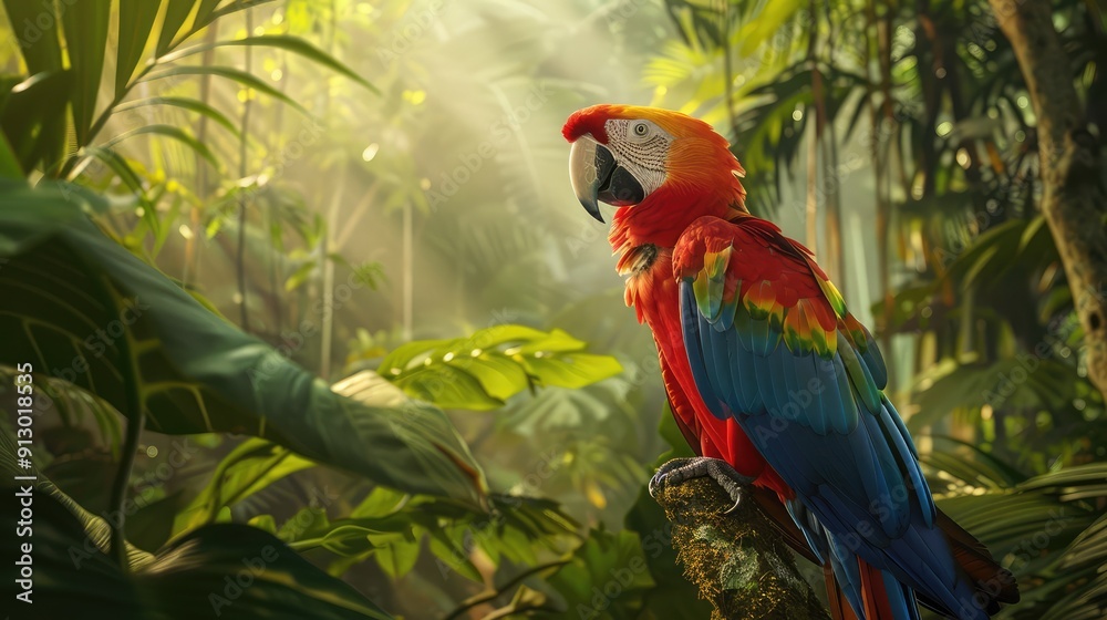 Red and yellow macaw Red and yellow macaw