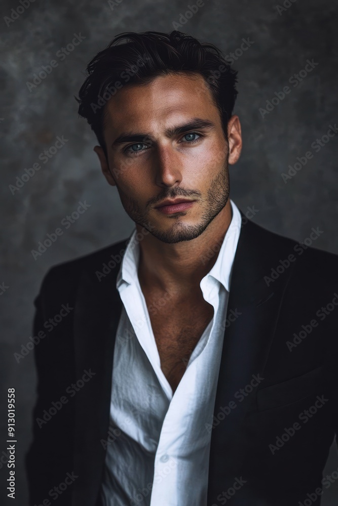 Elegant man posing confidently in a suit Elegant man posing confidently in a suit
