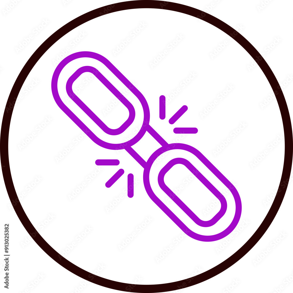 Link Chain Vector Line Purple Circle Black Link Chain Vector Line Purple Circle Black