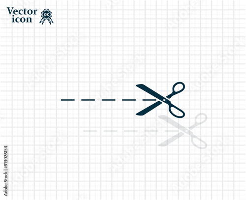 Vector dark color icon with shadow on light checkered background