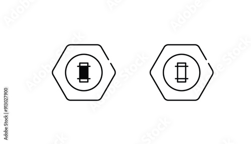Cricket Ground icon design with white background stock illustration