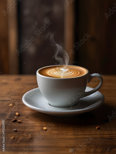 cup of coffee on table