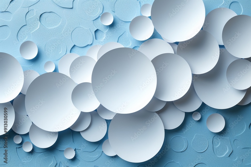 Abstract Circles on Blue Background Abstract Circles on Blue Background
