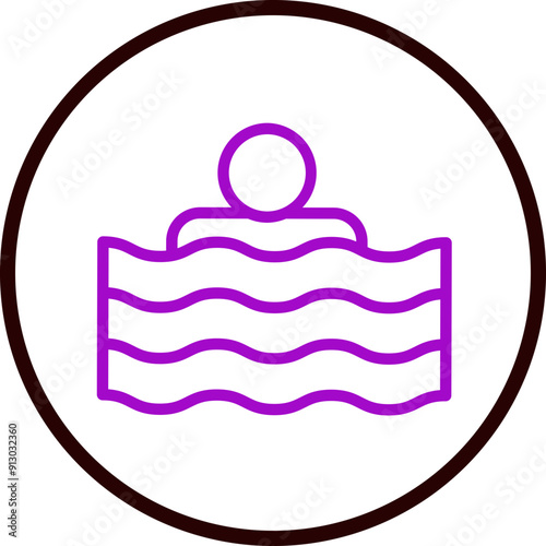 Drowning Vector Line Purple Circle Black