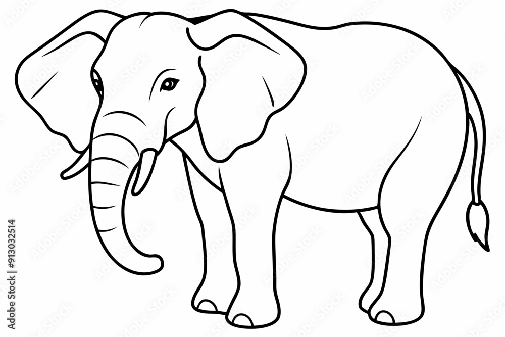 elephant line art vector illustration elephant line art vector illustration