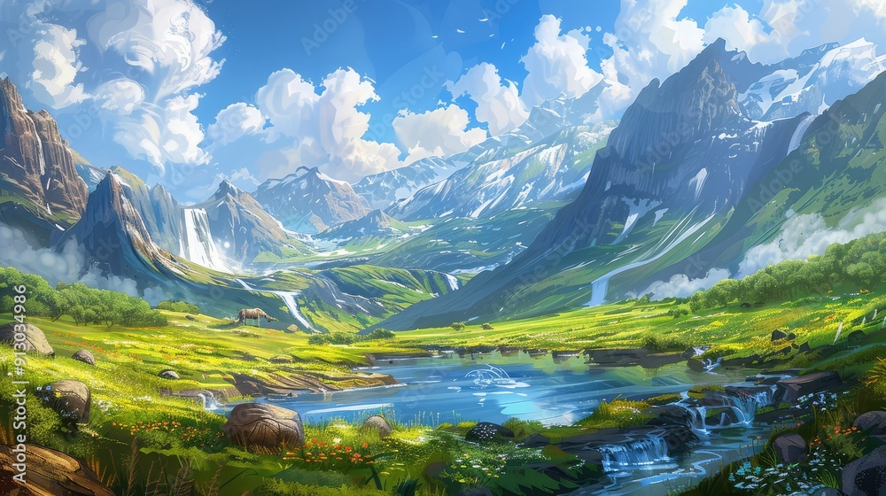 beautiful view of landscape background