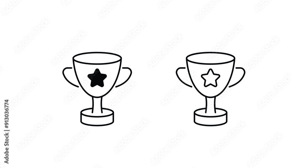 Winner Trophy icon design with white background stock illustration Winner Trophy icon design with white background stock illustration