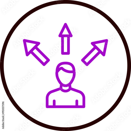 Opportunity Vector Line Purple Circle Black