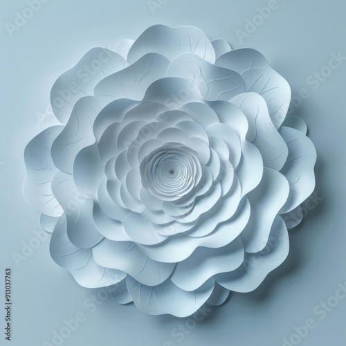 Paper Flower in Blue Tones