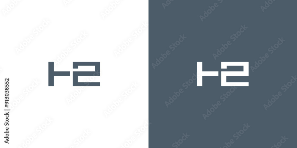 Fototapeta premium Letter H2 Logo Design Vector