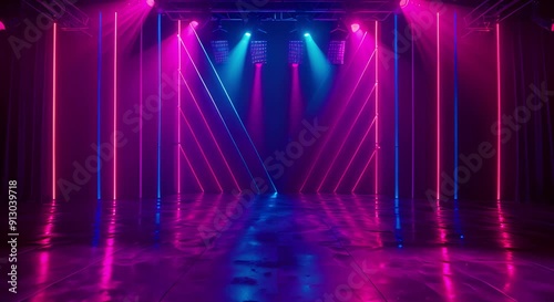 captivating visuals purple blue entertainment lighting designs photo