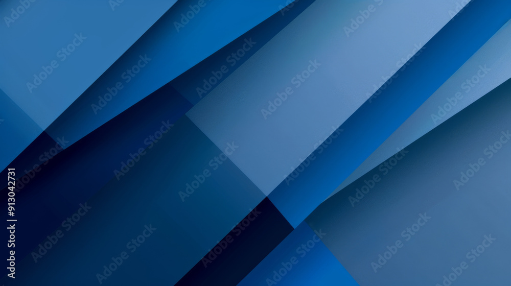 Geometric Blue Asset, Generative AI Illustration Geometric Blue Asset, Generative AI Illustration