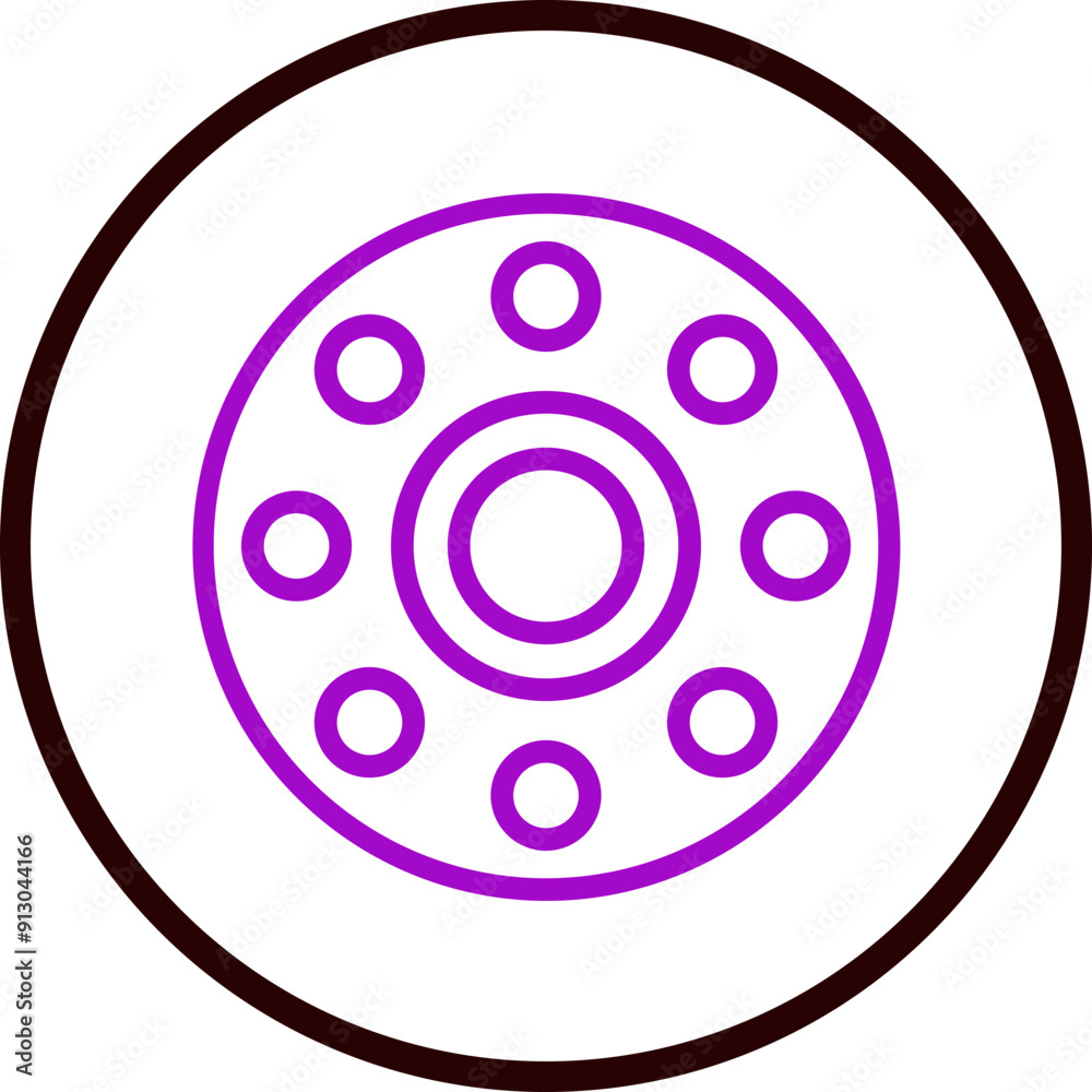 Bobbin Vector Line Purple Circle Black Bobbin Vector Line Purple Circle Black