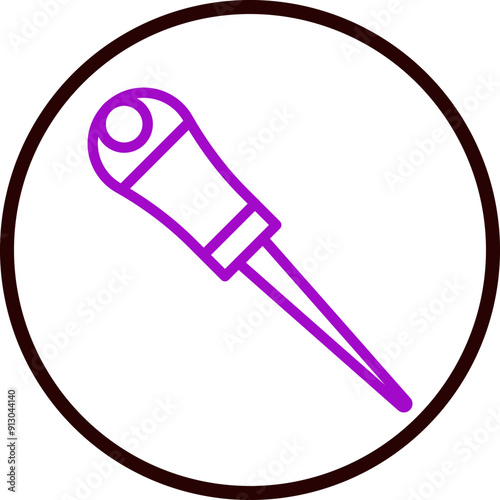 Awl Vector Line Purple Circle Black