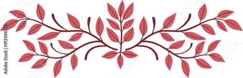 Wallpaper Mural Floral and flower frame divider illustration. Torontodigital.ca