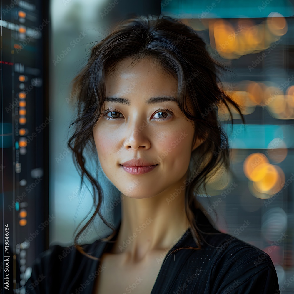 Positive beautiful young Asian woman close up casual portrait. Happy Korean girl, beauty care model with perfect skin and natural makeup looking away with pensive smile
Positive beautiful young Asian woman close up casual portrait. Happy Korean girl, beauty care model with perfect skin and natural makeup looking away with pensive smile