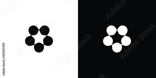 Circle Star Logo Design Vector