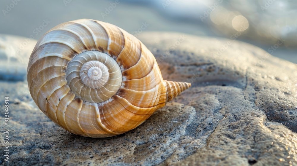 Nautilus shell highlighted in an abstract background, showing its iconic spiral. The shell's geometric design adds a unique touch to the wallpaper. Nautilus shell highlighted in an abstract background, showing its iconic spiral. The shell's geometric design adds a unique touch to the wallpaper.