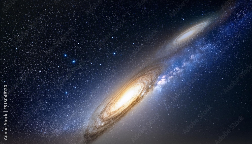 Obraz premium spiral galaxy, AI generated
