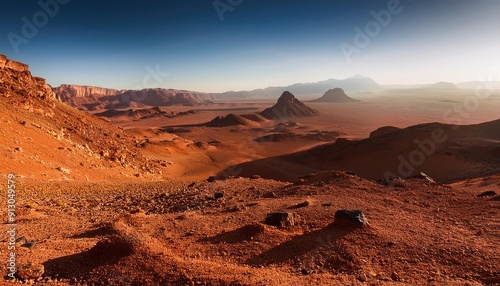 planet mars landscape, AI generated