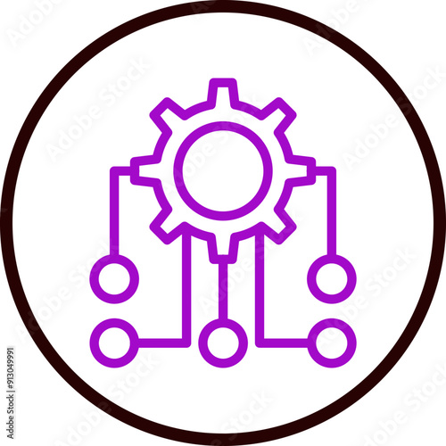 Integration Vector Line Purple Circle Black