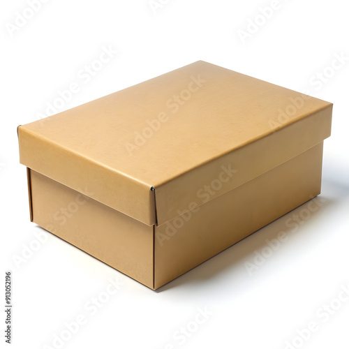 blank cardboard shoe box