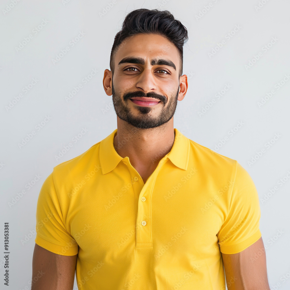 young indian man standing on white background young indian man standing on white background