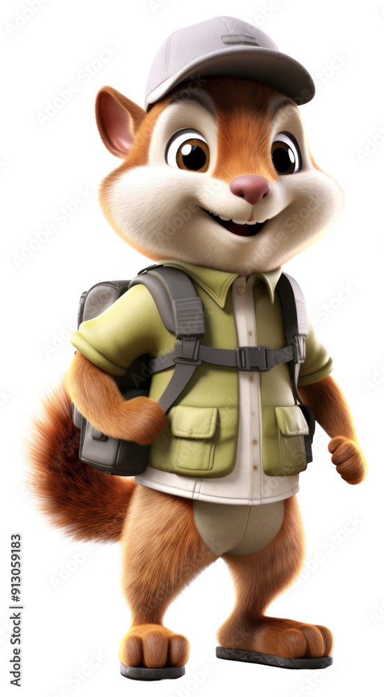 Fototapeta premium PNG Squirrel cartoon mammal animal.