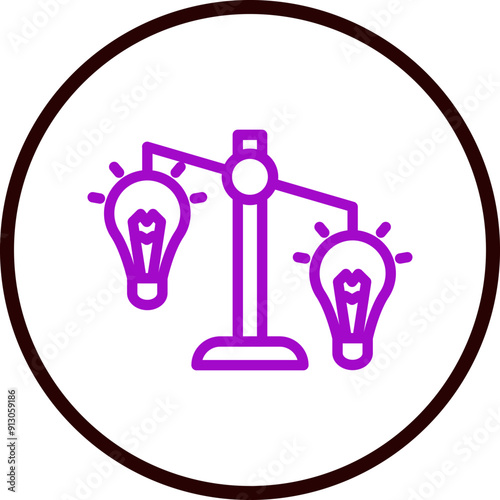 Idea Prioritization Vector Line Purple Circle Black