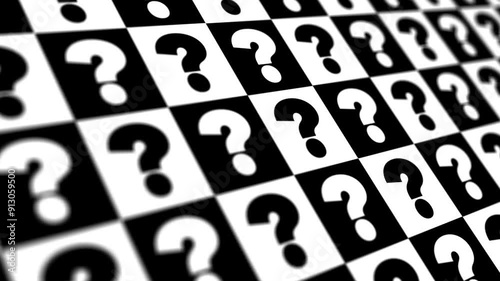 Question mark black and white  |4k