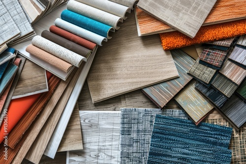 A Variety of Flooring Samples for Interior Design