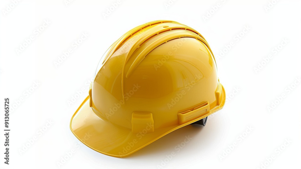 Yellow industrial safety helmet for head protection Yellow industrial safety helmet for head protection