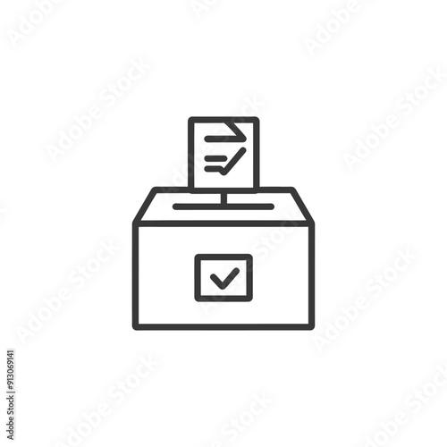 Ballot being deposited in a ballot box
