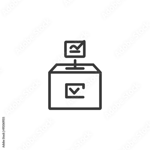 Ballot Box with Checkmark Icon
