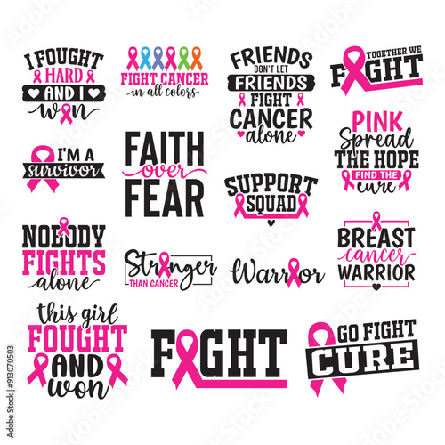 15 Cancer SVG Bundle