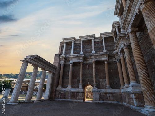 Interior view of the Sardis Synagogue. The ancient city of Sardes or Sardeis. The city of Sard, the capital of the Lydians. Turkey's most famous ancient cities. Salihli district, Manisa, Turkey photo