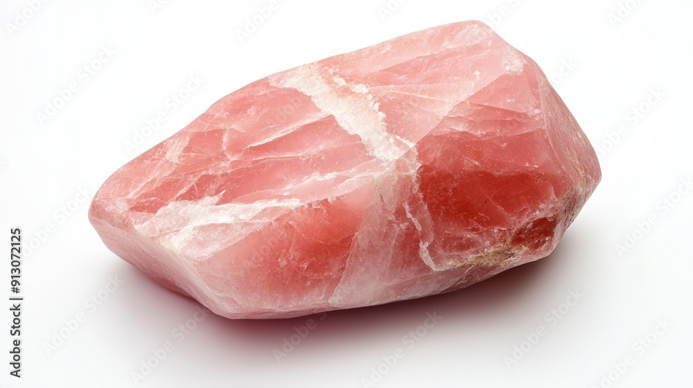 Elegant Pink Rose Quartz Stone Portrait - Natural Healing Crystal Display Art Piece Photo Elegant Pink Rose Quartz Stone Portrait - Natural Healing Crystal Display Art Piece Photo