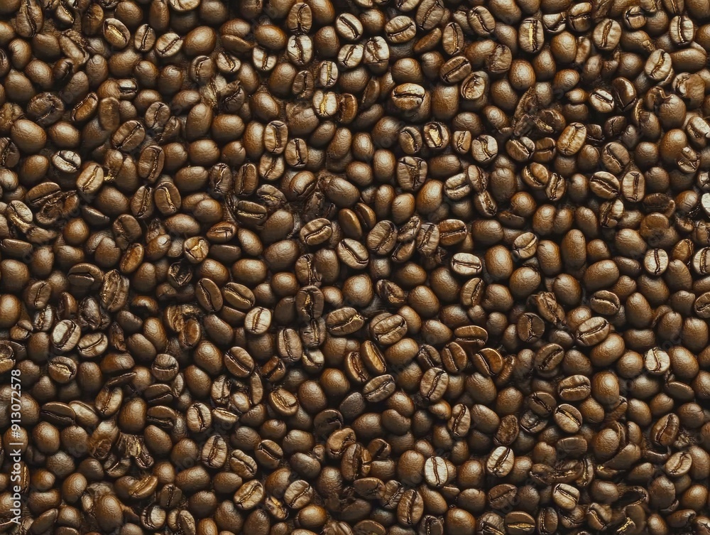 Aromatic coffee beans texture filling the frame Aromatic coffee beans texture filling the frame