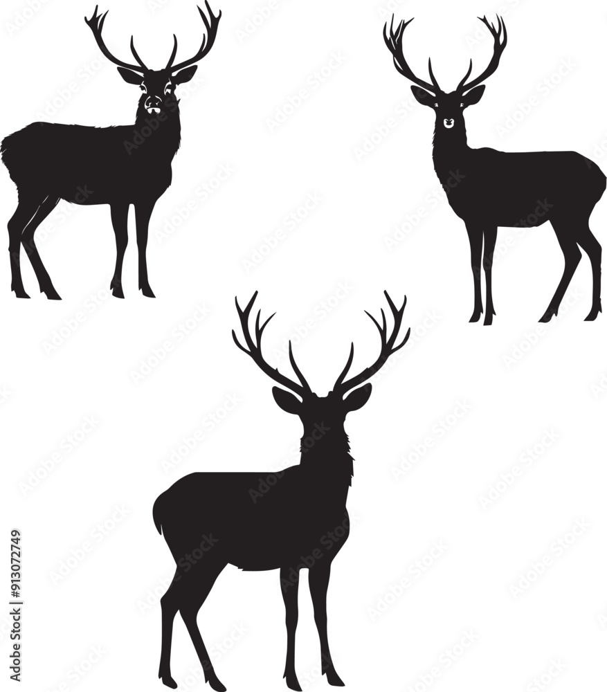 Deer Silhouette Set