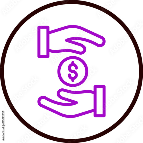 Corruption Vector Line Purple Circle Black