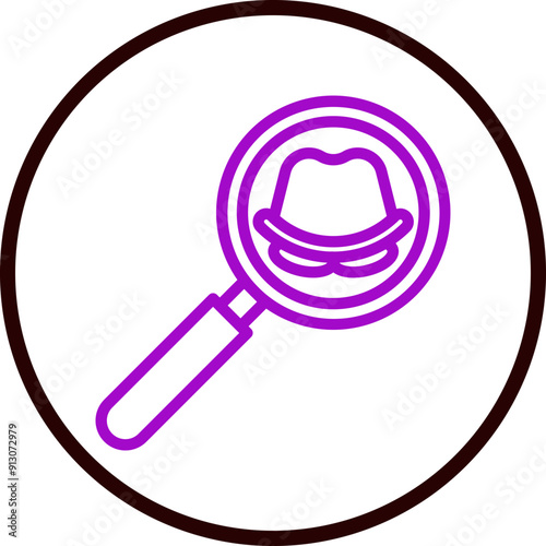 Fraud Vector Line Purple Circle Black