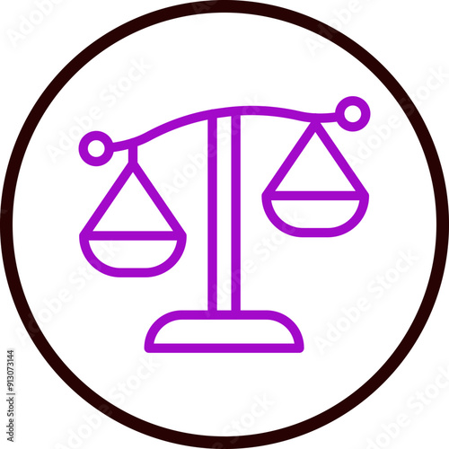 Unfair Vector Line Purple Circle Black