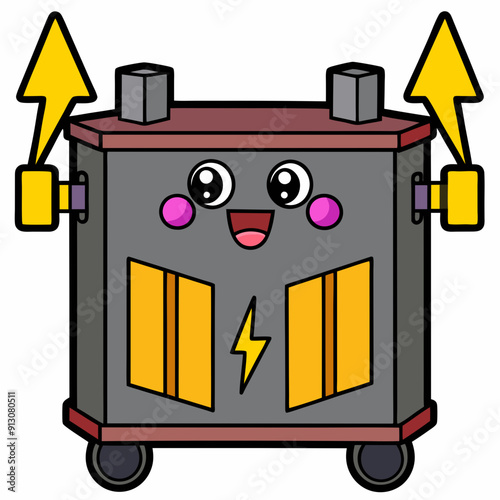 An electric furnace transformer art vector