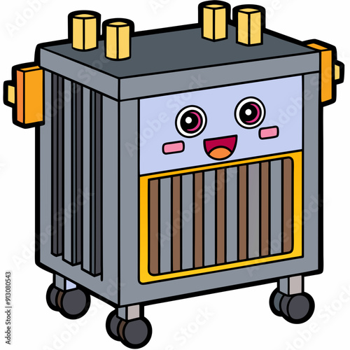 An electric furnace transformer art vector