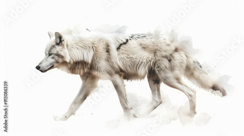 wolf isolated on white background